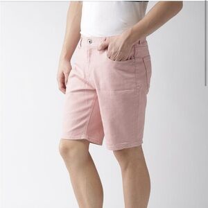 Forever 21 men’s solid pink denim shorts size 30